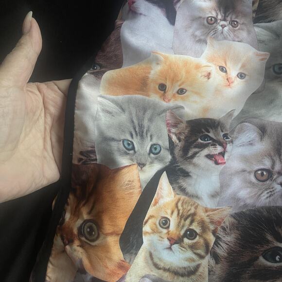 Bioworld Swim Trunks Mens Medium All Over Cat Kitten Print Shorts Mesh Lined - Picture 6 of 11